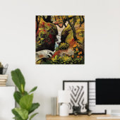 Bosbeek van August Macke Vintage Expressionisme Poster (Thuiskantoor)