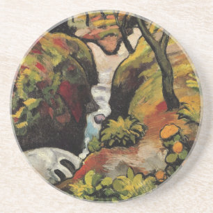 Bosbeek van August Macke Vintage Expressionisme Zandsteen Onderzetter