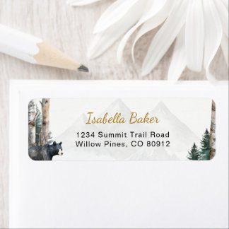Bosbeer Baby Shower Avontuur Retouradres Etiket