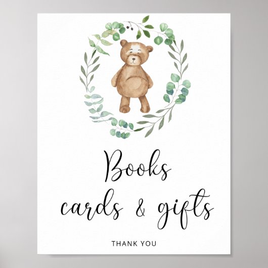 Bosbeer boeken kaarten en cadeaus poster (Voorkant)