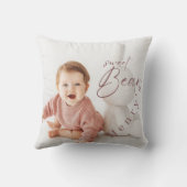 Bosbeer Jongen 1e Verjaardagsfeestje Foto Kussen (Achterkant)