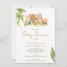 Bosbeer Schaap Konijn Vos Baby Shower