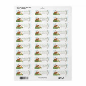 Bosbeer Vos Baby Shower Retouradres Label (Full Sheet)