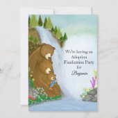 Bosbeerfamiliewaterval Adoptiefeest Kaart (Voorkant)