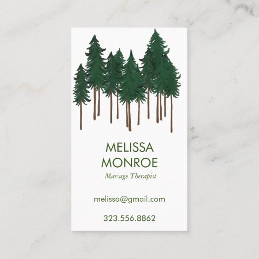 Bosbeestbomen Visitekaartje (Achterkant)