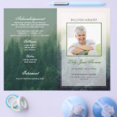 Bosbegrafenisprogramma Herdenkingsceremonie Progra Flyer (Enkel)