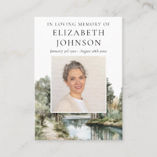 Bosbegrafnis-herdenking-gebed-gedicht-fotokaarten Visitekaartje