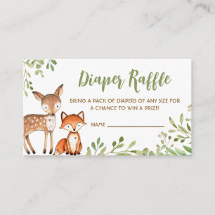 Bosbegroeiing Baby Shower Luiers Raffle Informatiekaartje