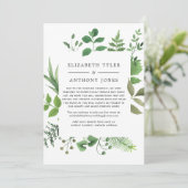 Bosbegroeiing verminderd aantal trouwgasten aankondiging (Staand voorkant)