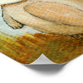 Bosberen Abstracte Kunst Schilderij Poster (Hoek)