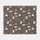 Bosberen Fleece Deken (Voorkant (Horizontaal))