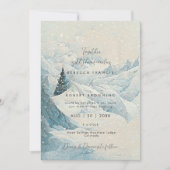 bosberg rustige moderne huwelijksuitnodiging kaart (Voorkant)
