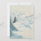 bosberg rustige moderne huwelijksuitnodiging kaart (Achterkant)