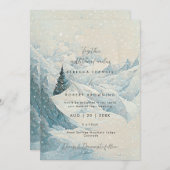 bosberg rustige moderne huwelijksuitnodiging kaart (Voorkant / Achterkant)