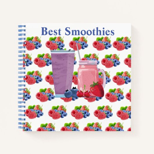  bosbes & aardbeiensmoothie notitieboek (Voorkant)