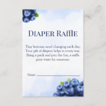 Bosbes Aquarel Luier Raffle Ticket Inzetstuk