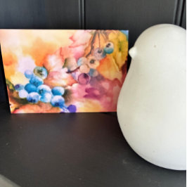 Bosbes Aquarel Wenskaart — Handgeschilderd Kaart