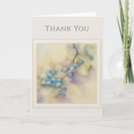 Bosbes Aquarel Wenskaart — Pastel Botan Kaart
