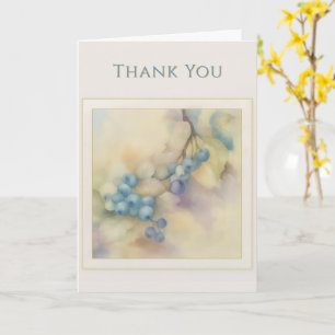 Bosbes Aquarel Wenskaart — Pastel Botan Kaart