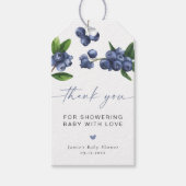 Bosbes Baby Shower Bedank Je Favor Cadeaulabel (Voorkant)
