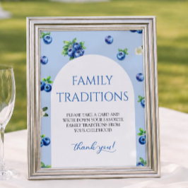 Bosbes Baby Shower Familietradities Game Poster
