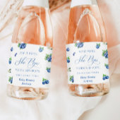 Bosbes Baby Shower Knal het als ze baren Wijn Etiket