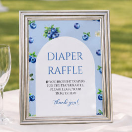 Bosbes Baby Shower Luier Raffle Poster