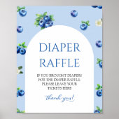 Bosbes Baby Shower Luier Raffle Poster (Voorkant)