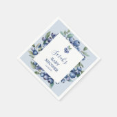 Bosbes baby shower servetten (Hoek)