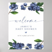 Bosbes Baby Shower Welkom Poster (Voorkant)