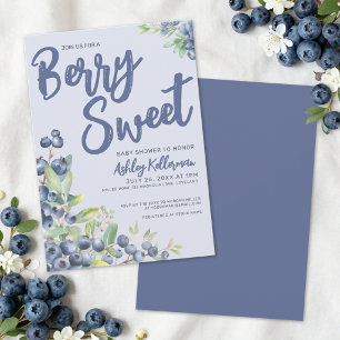 Bosbes Baby Shower Zoete Baby Kaart