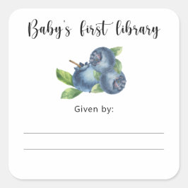 Bosbes - baby's eerste bibliotheek vierkante sticker