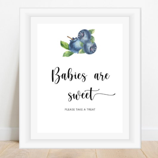 Bosbes - baby's zijn zoet poster