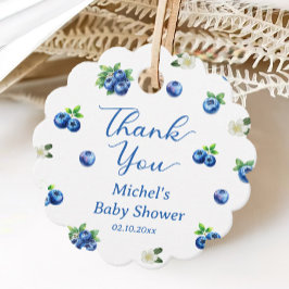 Bosbes babyshower dank je wel bedankjes labels