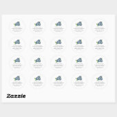 Bosbes babyshower - Etiket voor gebedskaars (Vel)