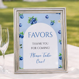 Bosbes babyshower favorieten poster