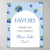 Bosbes babyshower favorieten poster (Voorkant)