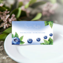 Bosbes babyshower luiers raffle bijgevoegde kaart