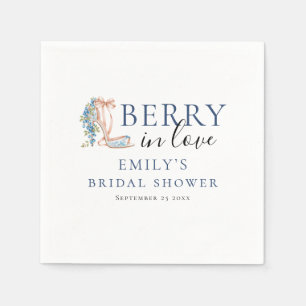 Bosbes Berry in Love Bruiloftsfeest Servet