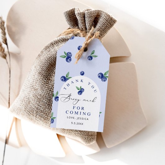 Bosbes bes zoete verjaardag cadeaulabel