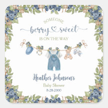 Bosbes Bes Zoete Waslijn Baby Shower