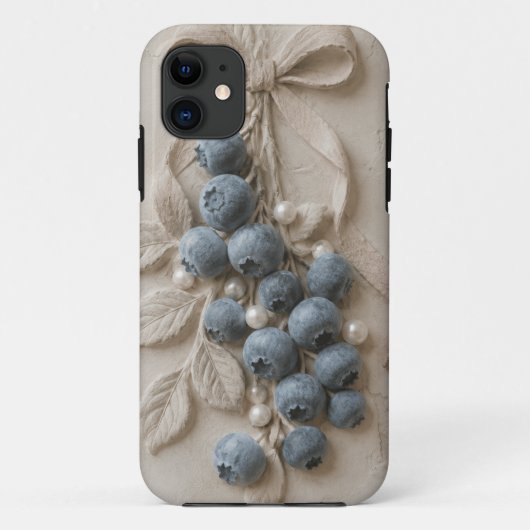 Bosbes botanische pleister reliëf wandkunst  Case-Mate iPhone case (Achterkant)