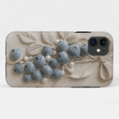 Bosbes botanische pleister reliëf wandkunst  Case-Mate iPhone case (Achterkant (horizontaal))