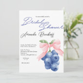 Bosbes Bruiloftsfeest met Zoete Bessen Kaart (Staand voorkant)