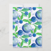 Bosbes Chic | Klassieke Blauwe Groene Bruisende Br Kaart (Achterkant)