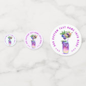 Bosbes Cocktailfeest Confetti met Aangepaste Tekst (Voorkanten)