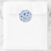 Bosbes dinosaurus ronde sticker (Tas)