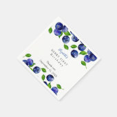 Bosbes Eerste Verjaardag Watercolor Eenvoudig   Servet (Hoek)