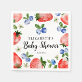 Bosbes en aardbei Baby shower Servet (Voorkant)