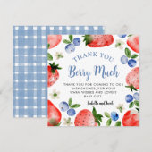 Bosbes en aardbei Dank u Bedankkaart (Voorkant / Achterkant)